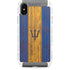 Barbados Flag Dark Wood iPhone Cases